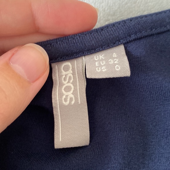 Adorable soft ASOS blue wrap dress size 0 - Picture 3 of 7